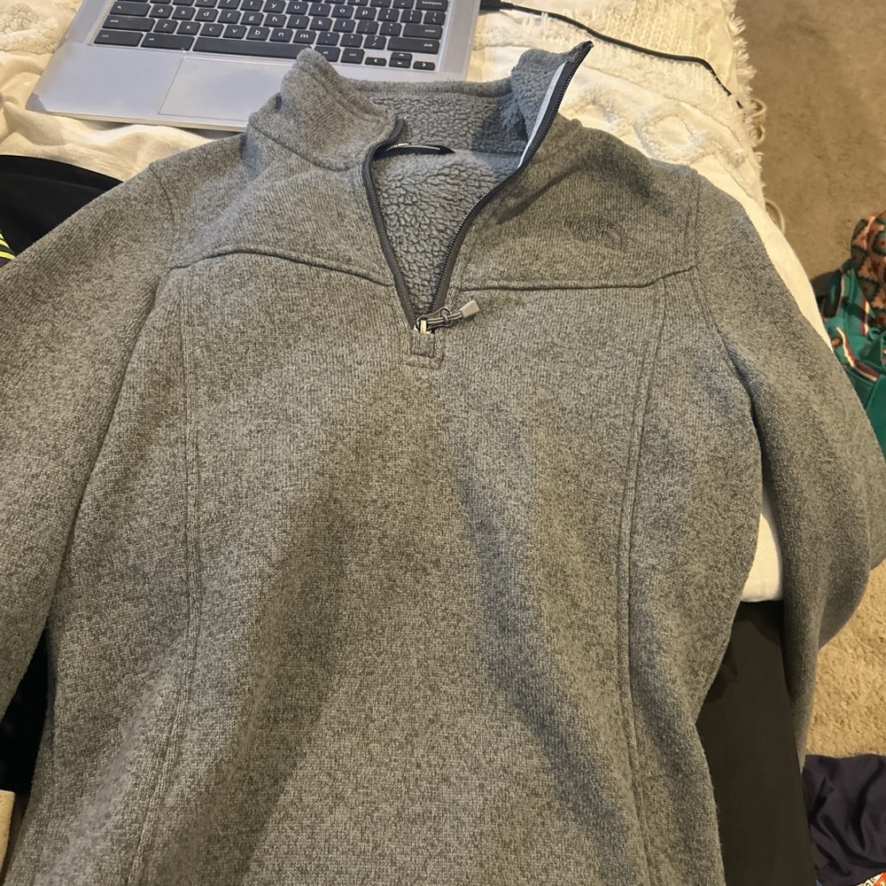 Gray Half-Zip Women’s Sweater